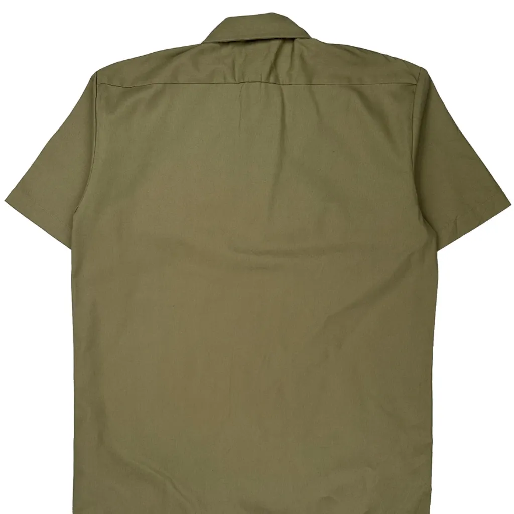 Dickies Short Sleeve Shirt - Medium Khaki Polyester Blend - Image 6