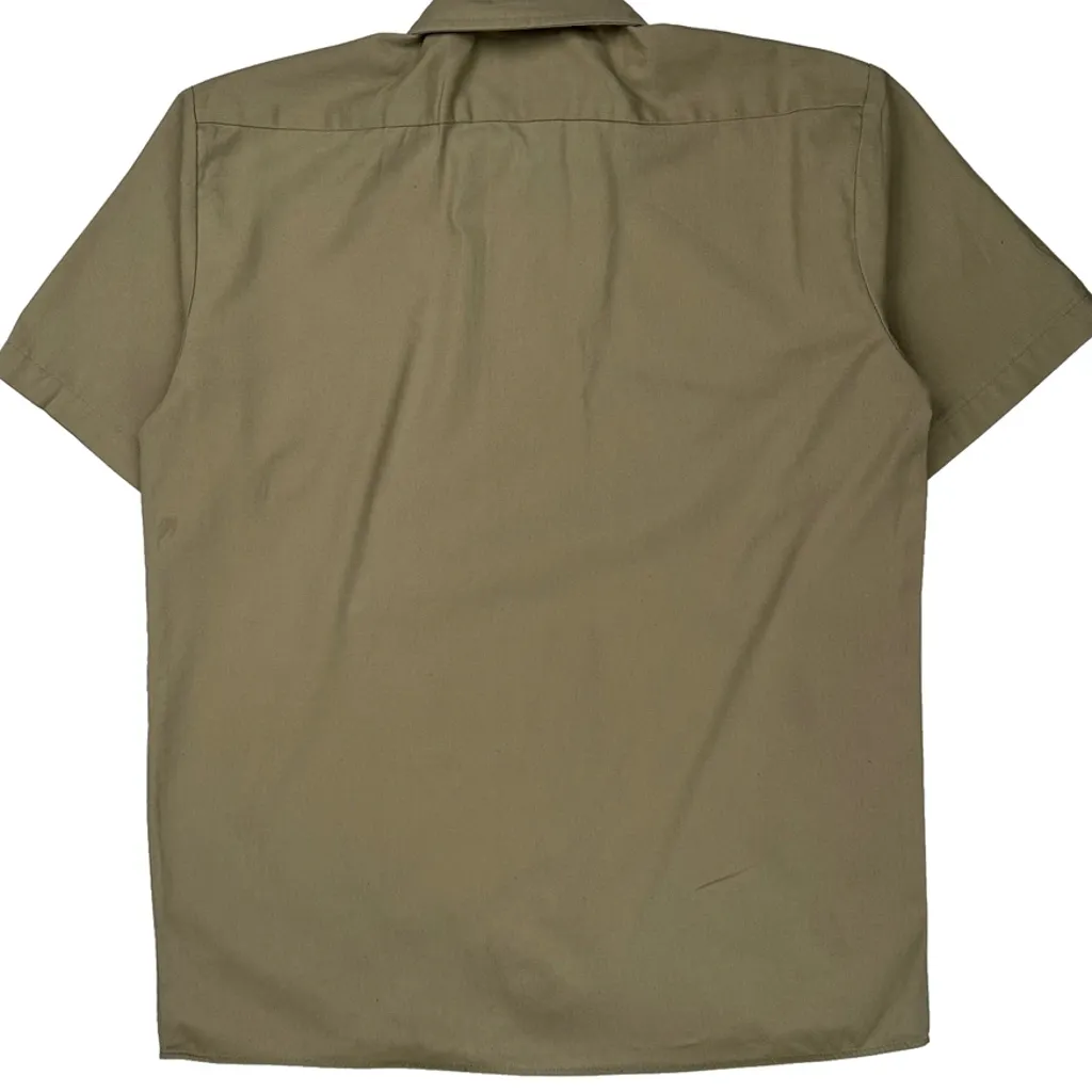 Dickies Short Sleeve Shirt - Medium Khaki Polyester Blend - Image 6