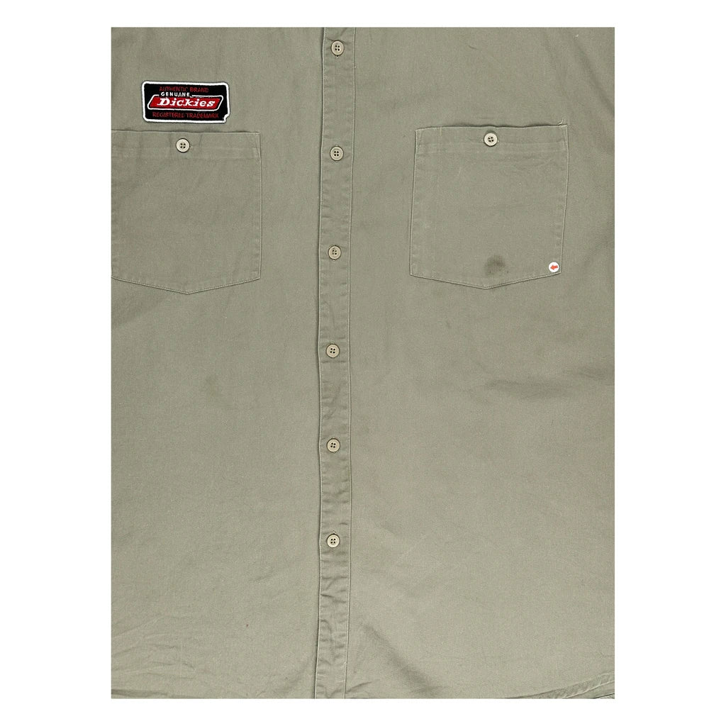Dickies Short Sleeve Shirt - No Size Khaki Cotton - Image 2