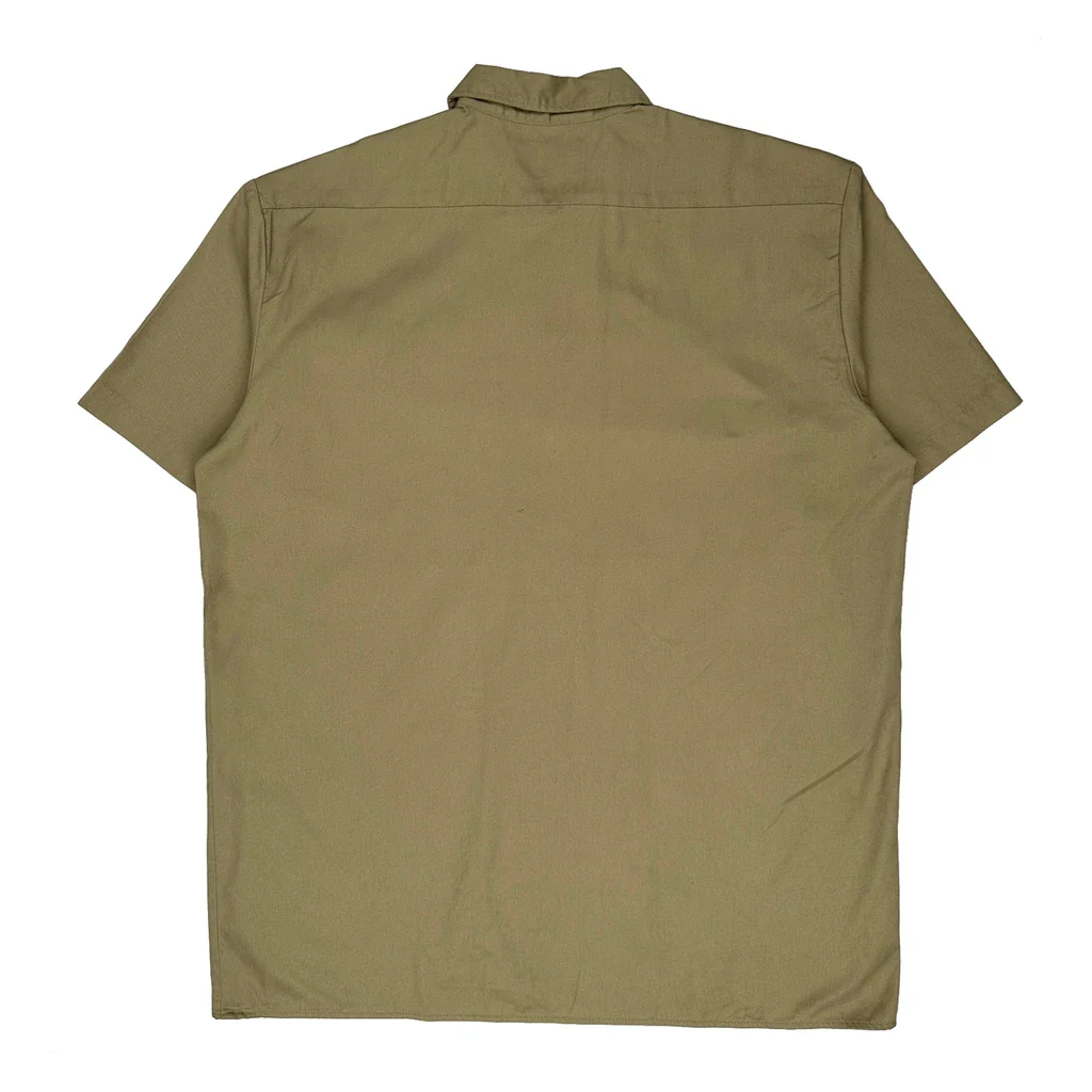 Dickies Short Sleeve Shirt - XL Khaki Polyester Blend - Image 2