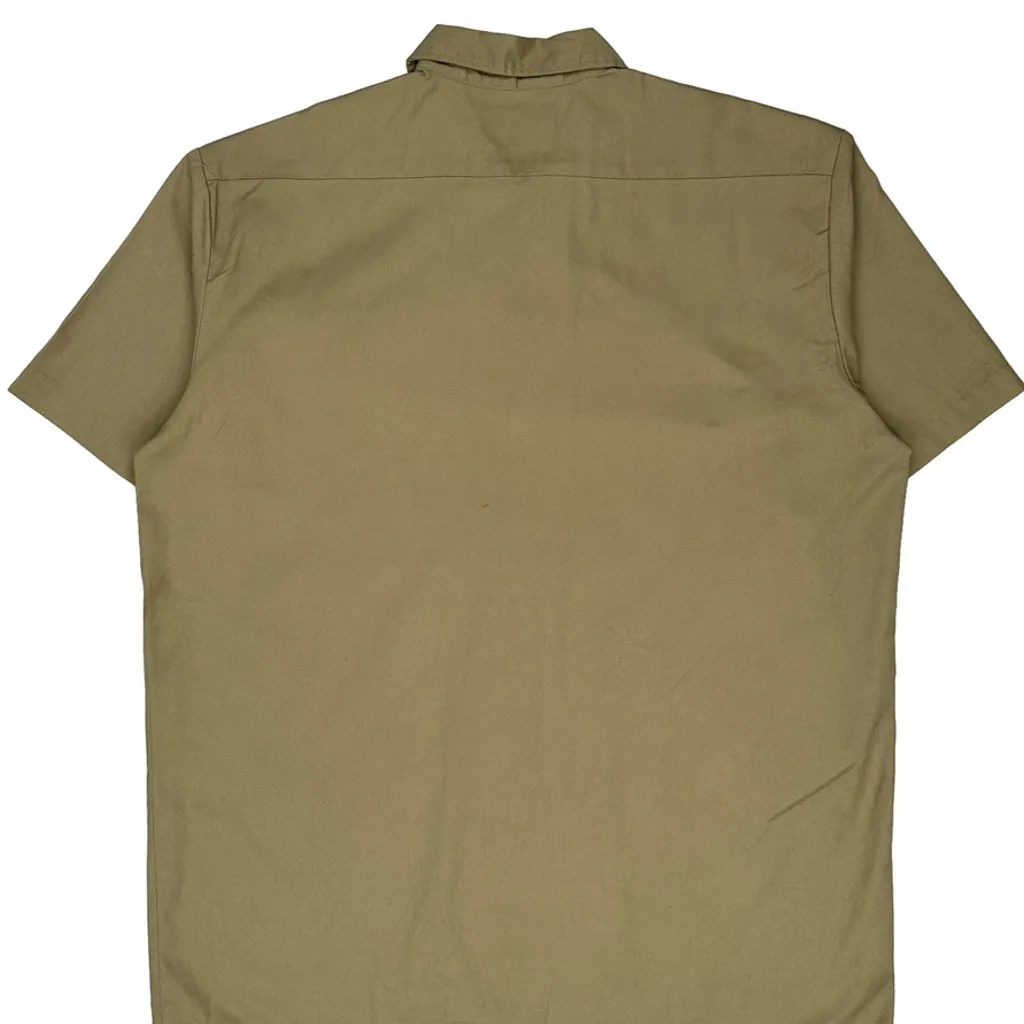 Dickies Short Sleeve Shirt - XL Khaki Polyester Blend - Image 7