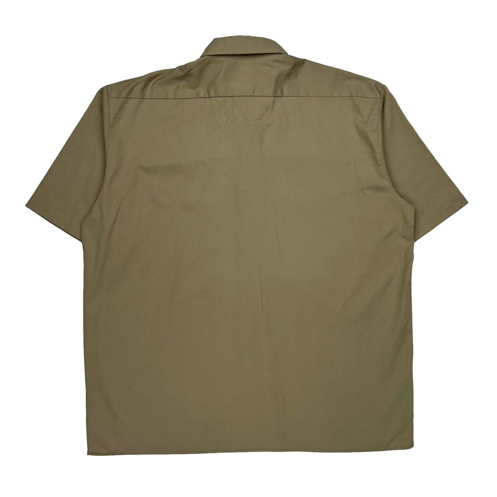 Dickies Short Sleeve Shirt - XL Khaki Polyester Blend - Image 2