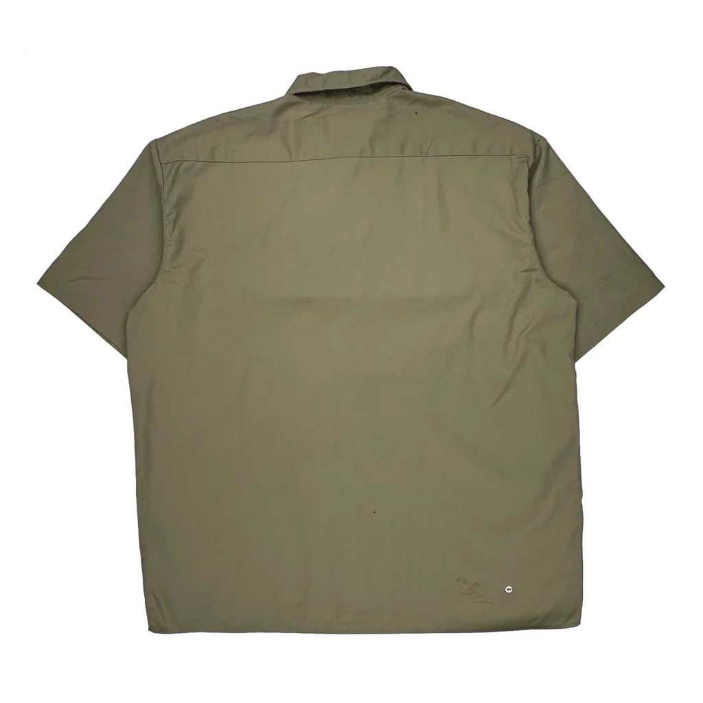 Dickies Short Sleeve Shirt - XL Khaki Polyester Blend - Image 2
