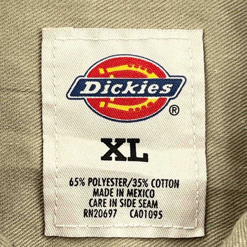 Dickies Short Sleeve Shirt - XL Khaki Polyester Blend - Image 3