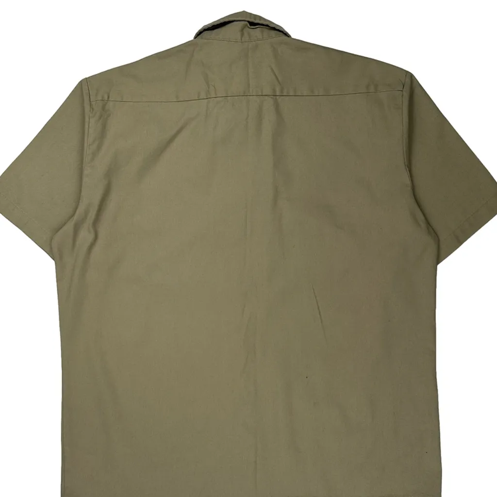 Dickies Short Sleeve Shirt - XL Khaki Cotton Blend - Image 6