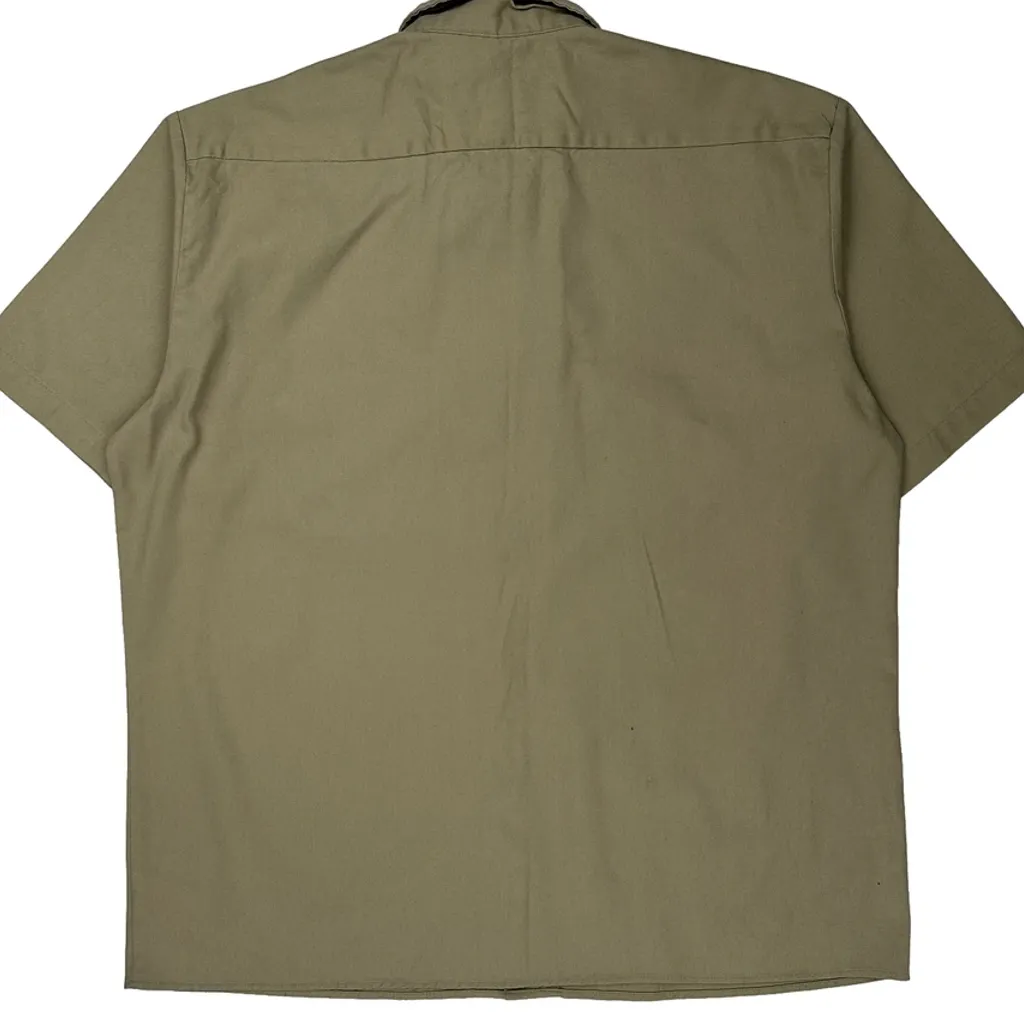 Dickies Short Sleeve Shirt - XL Khaki Cotton Blend - Image 7