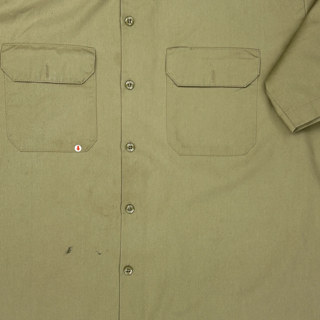 Dickies Short Sleeve Shirt - XL Khaki Polyester Blend - Image 3