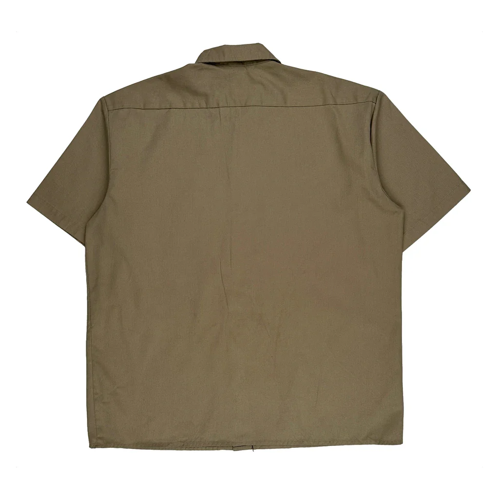 Dickies Short Sleeve Shirt - XL Khaki Cotton - Image 2