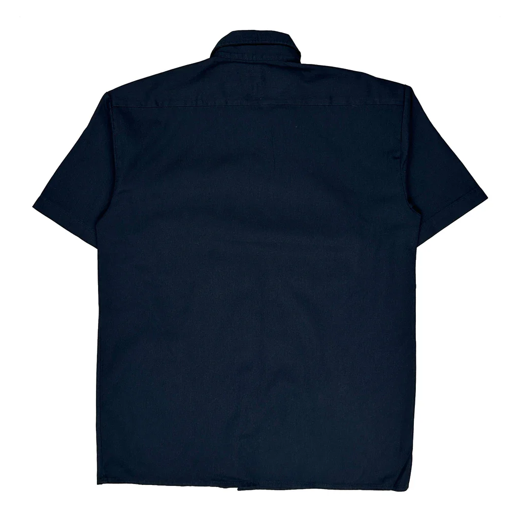 Dickies Short Sleeve Shirt - Medium Navy Polyester Blend - Image 2