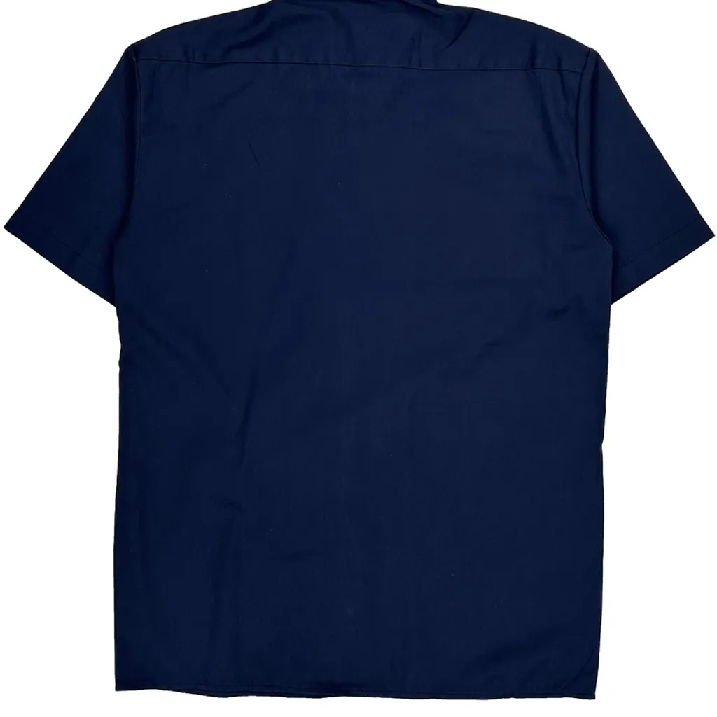 Dickies Short Sleeve Shirt - Small Navy Polyester Blend - Image 6
