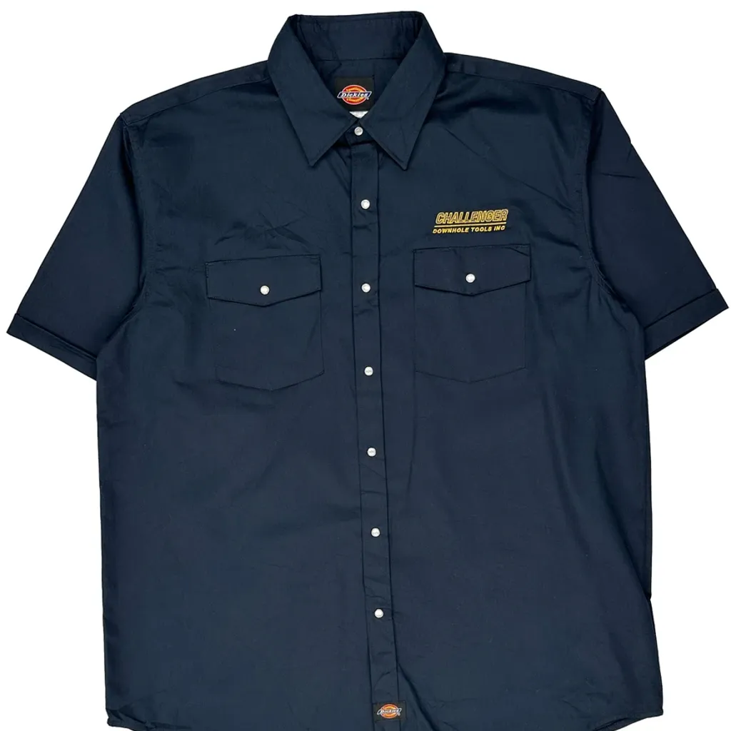 Dickies Short Sleeve Shirt - XL Navy Polyester Blend - Image 4