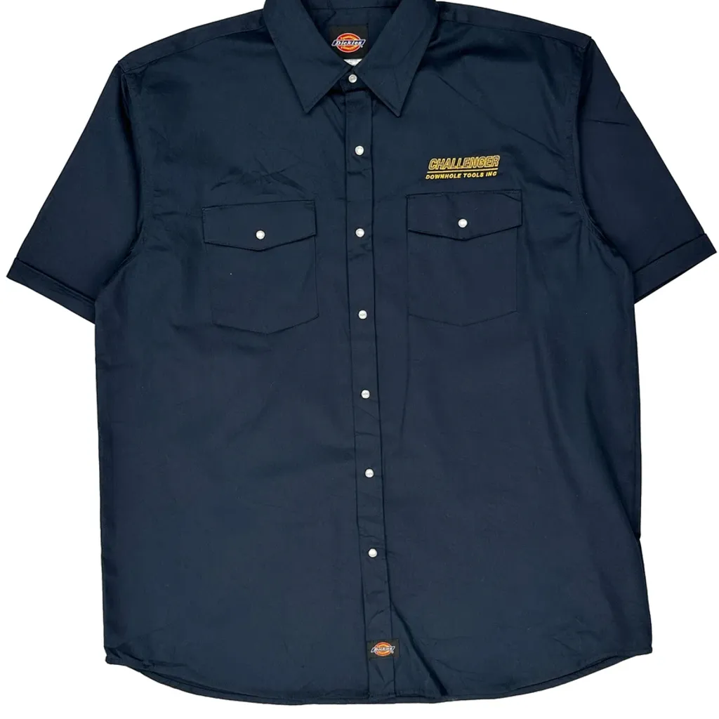 Dickies Short Sleeve Shirt - XL Navy Polyester Blend - Image 5