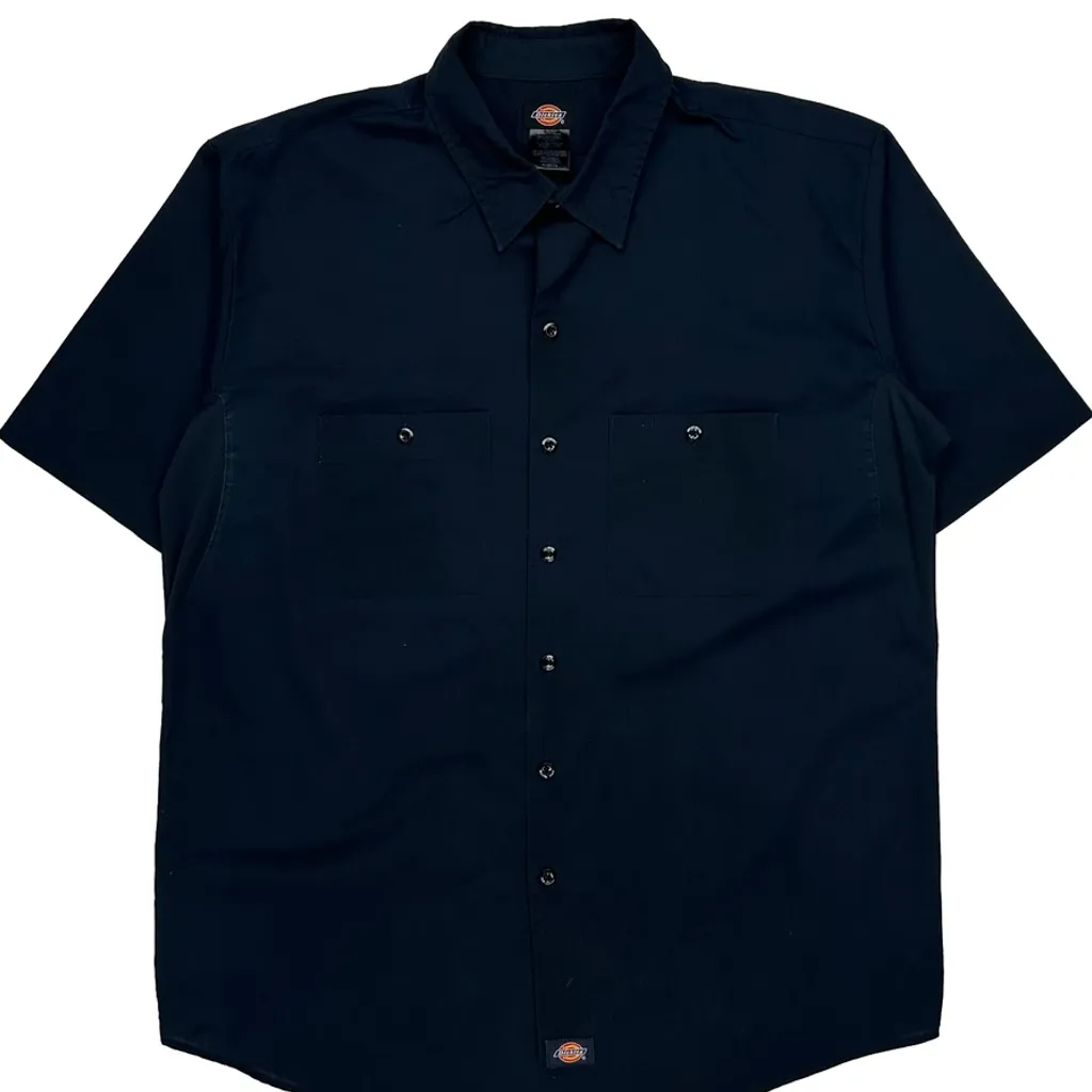 Dickies Short Sleeve Shirt - XL Navy Polyester Blend - Image 5