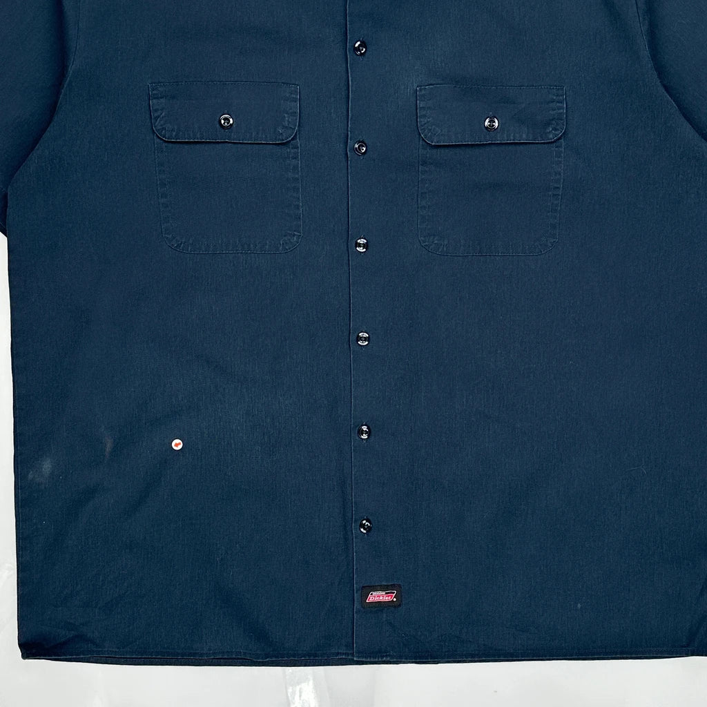 Dickies Short Sleeve Shirt - XL Navy Polyester Blend - Image 3