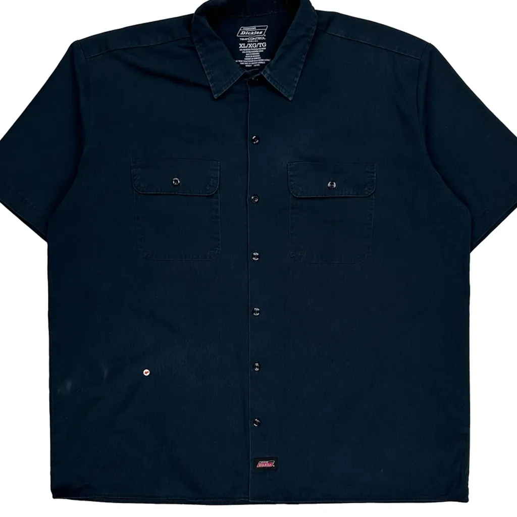 Dickies Short Sleeve Shirt - XL Navy Polyester Blend - Image 8