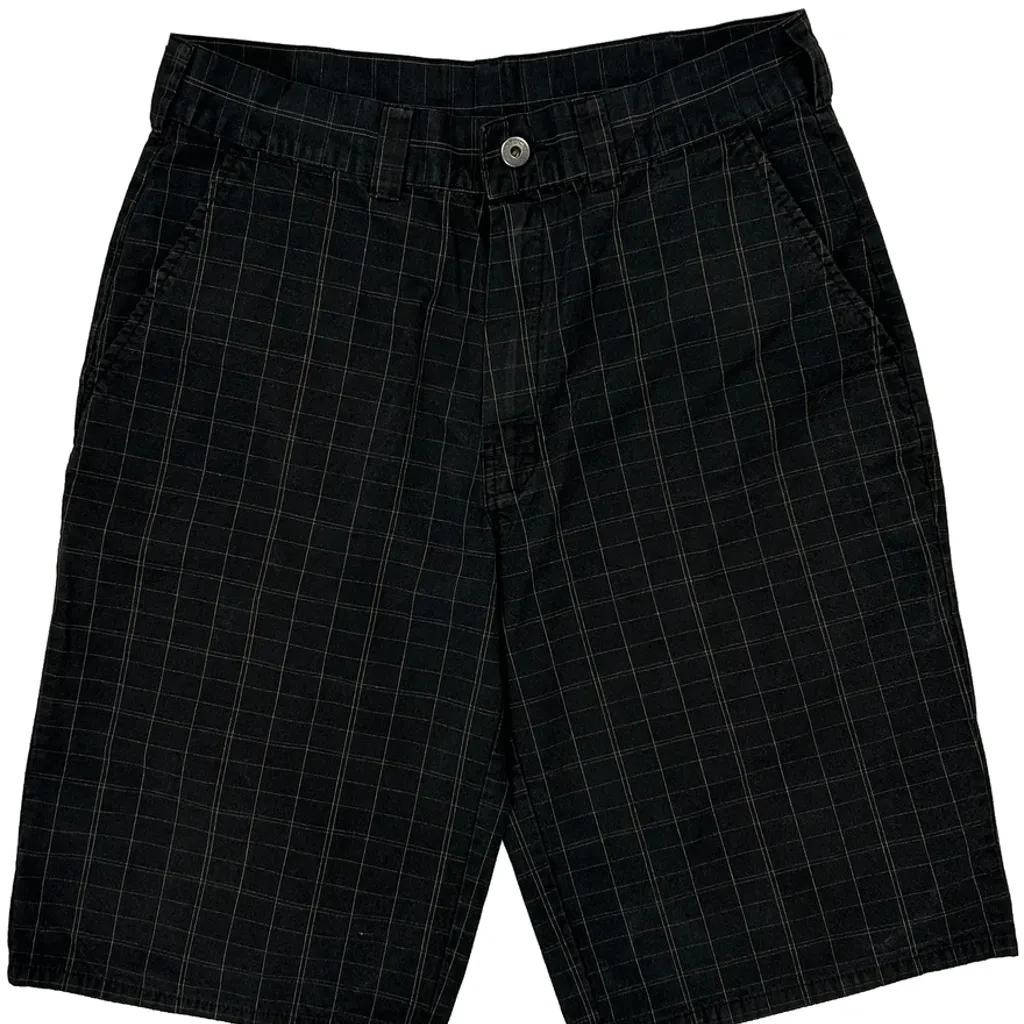 Dickies Checked Shorts - 30W 12L Black Cotton - Image 8