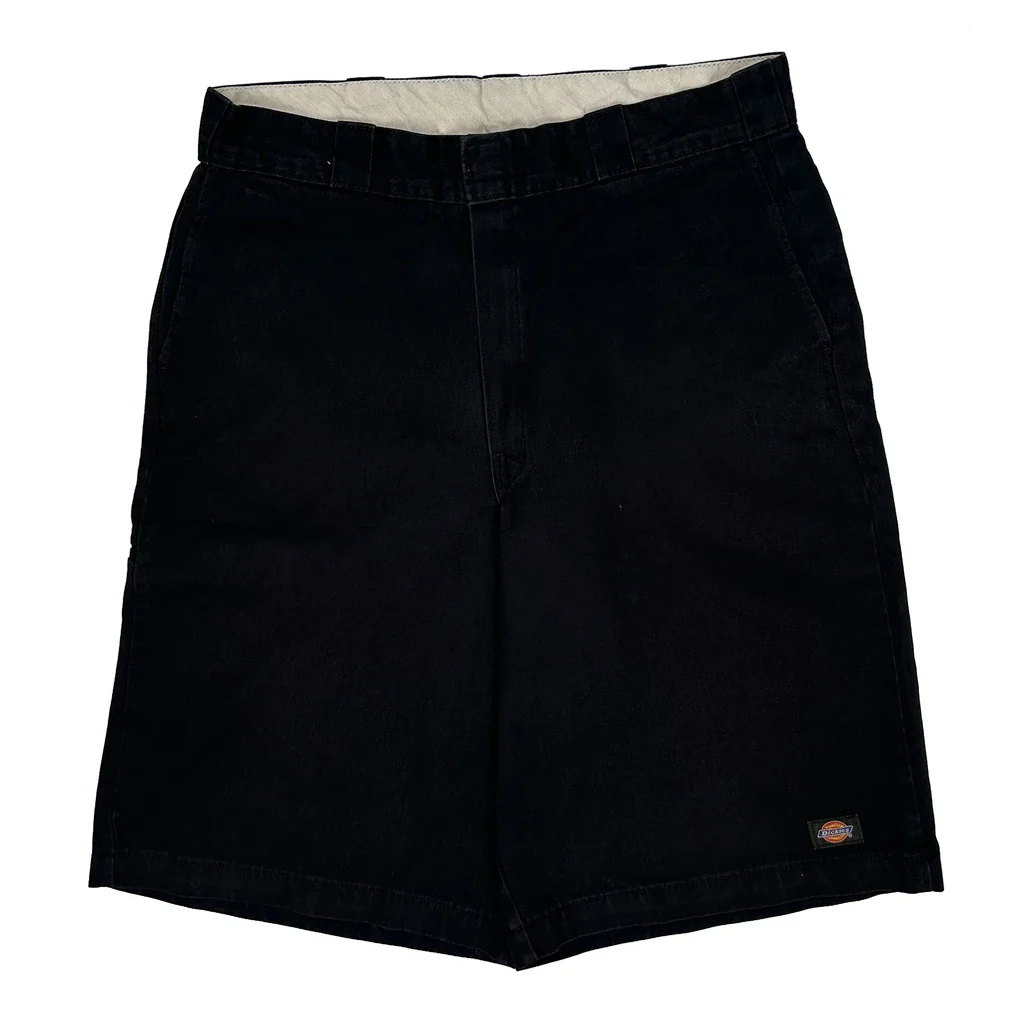 Dickies Baggy Shorts - 34W 11L Black Cotton - Image 2