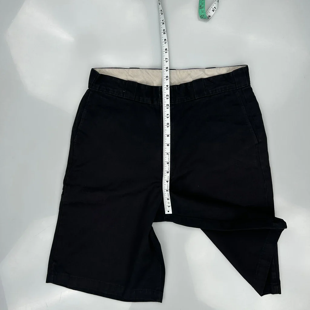 Dickies Baggy Shorts - 34W 11L Black Cotton - Image 4