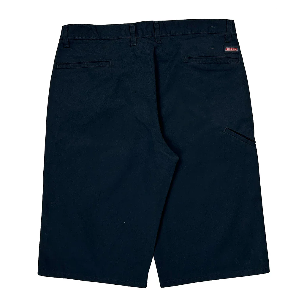 Dickies Baggy Shorts - 34W 11L Black Cotton
