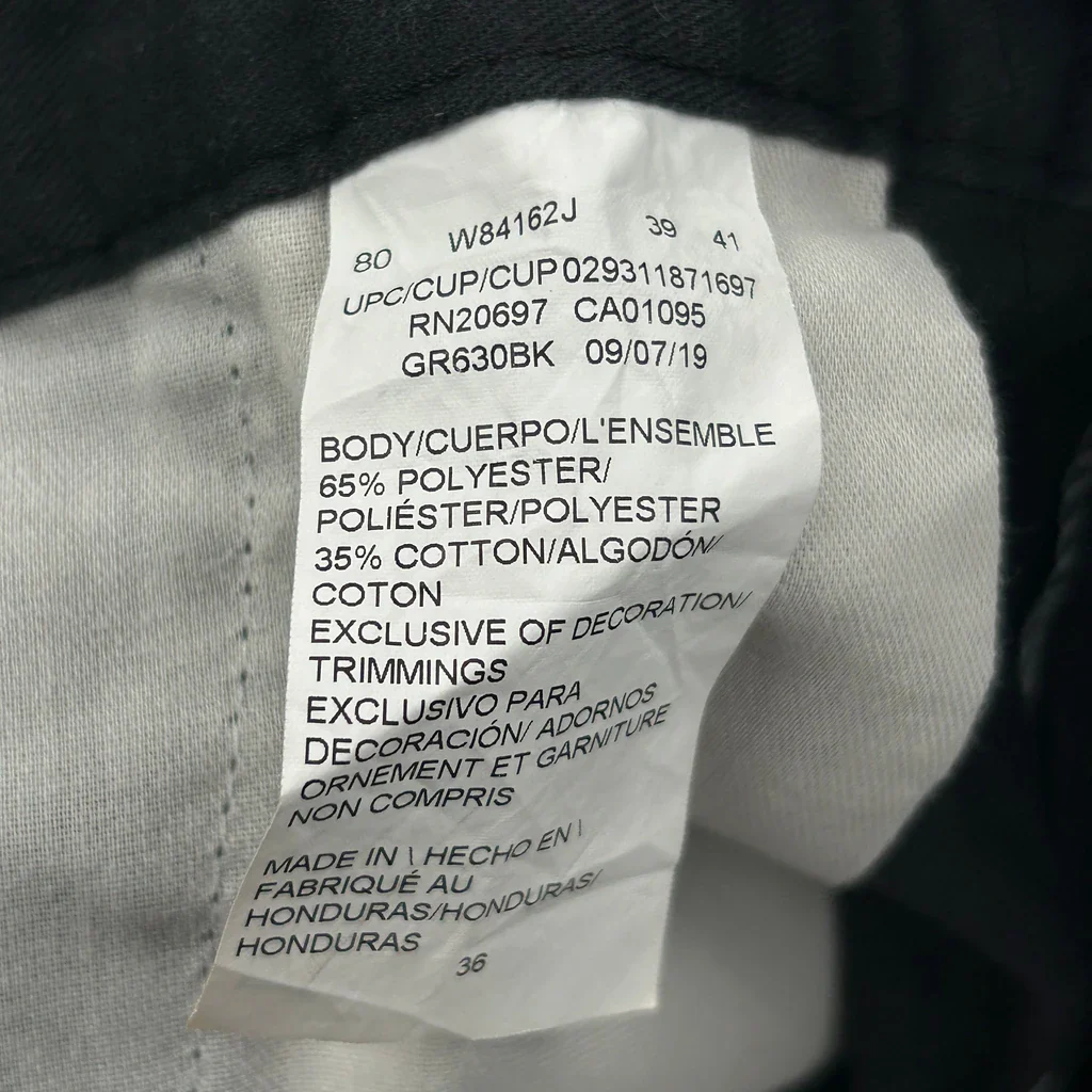 Dickies Baggy Shorts - 36W 11L Black Polyester Blend - Image 6