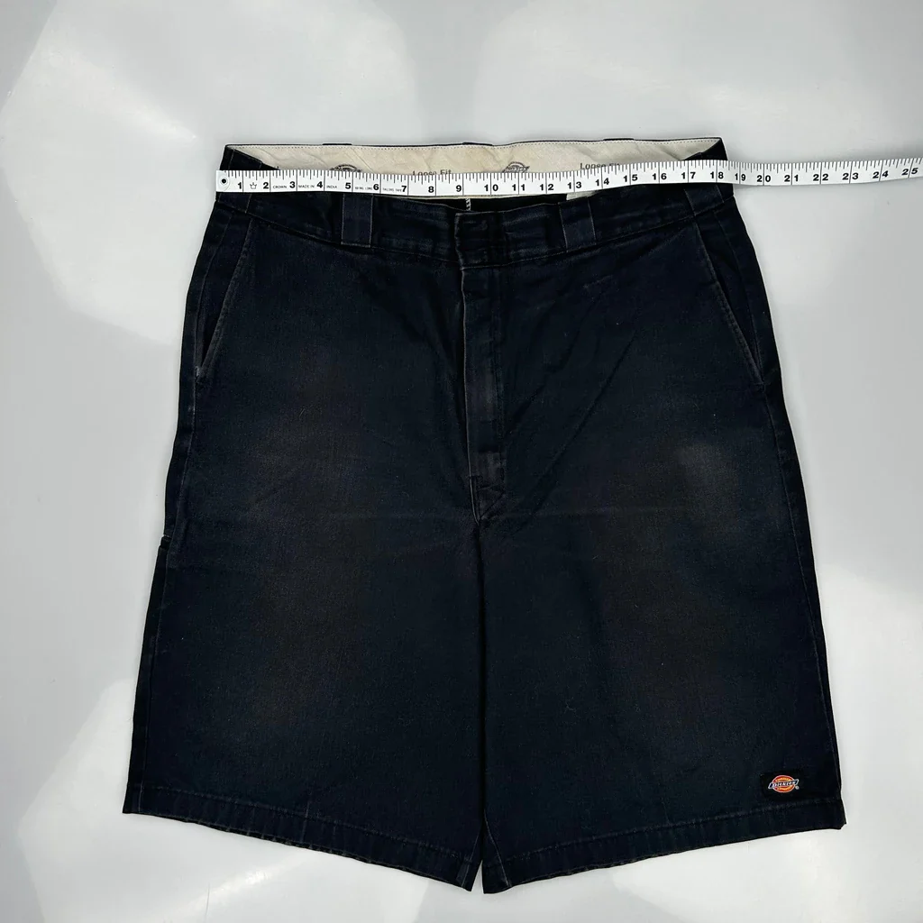 Dickies Baggy Shorts - 36W 12L Black Cotton - Image 3