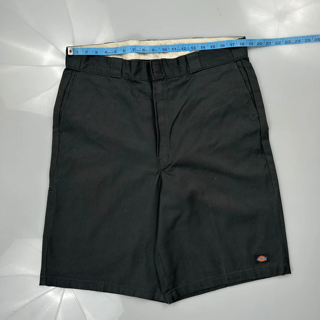 Dickies Baggy Shorts - 36W 11L Black Polyester - Image 3