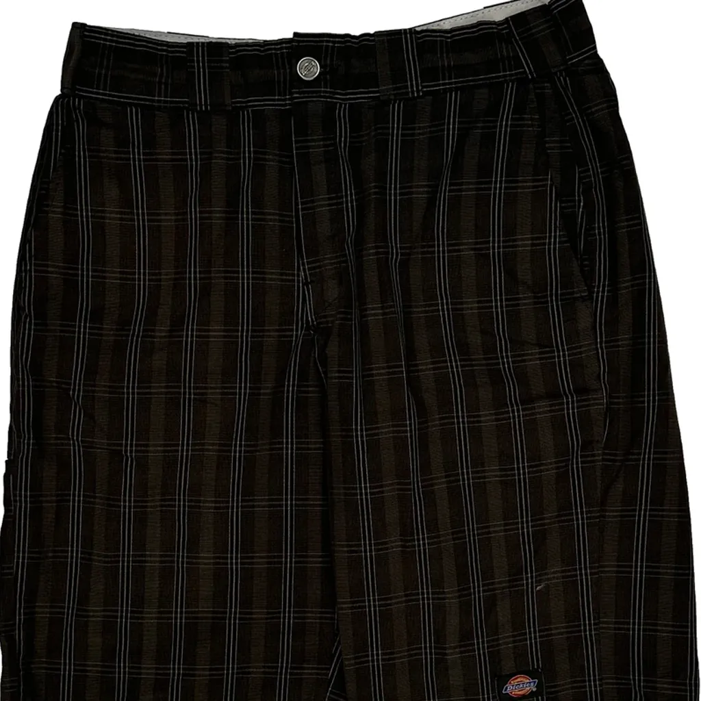 Dickies Checked Shorts - 30W 13L Brown Cotton - Image 8