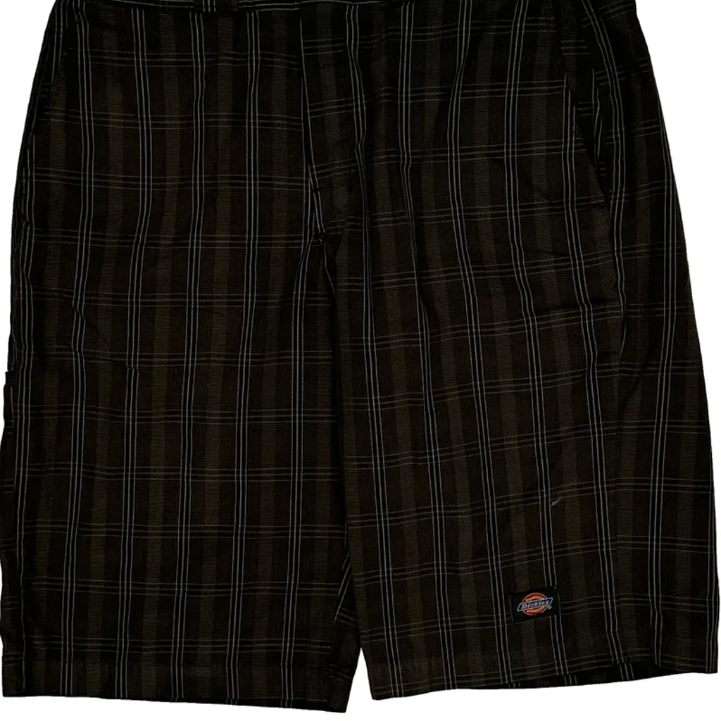 Dickies Checked Shorts - 30W 13L Brown Cotton - Image 9