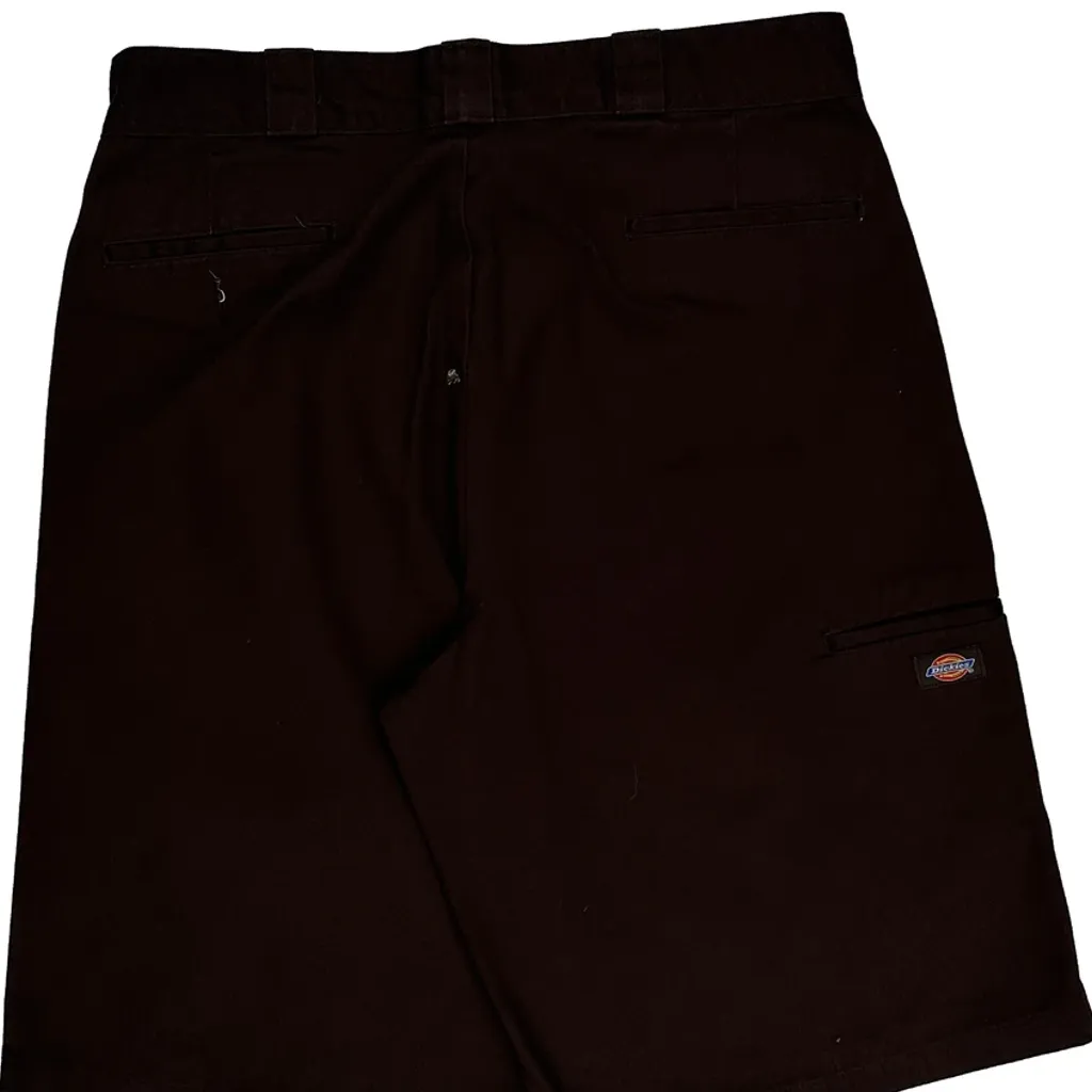 Dickies Baggy Shorts - 34W 10L Brown Polyester Blend - Image 7