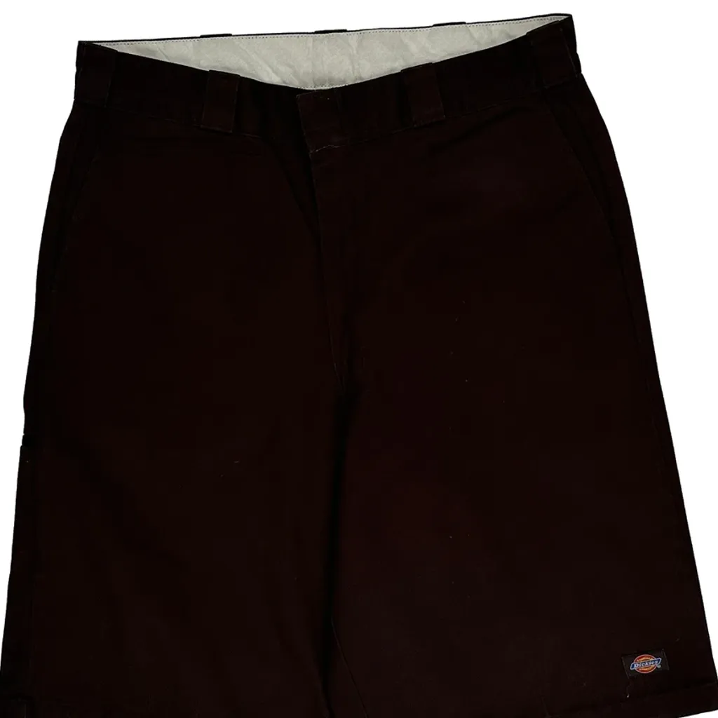 Dickies Baggy Shorts - 34W 10L Brown Polyester Blend - Image 9