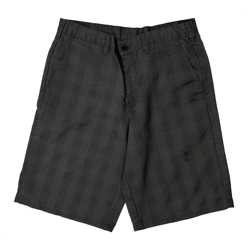 Dickies Checked Shorts - 30W 11L Grey Cotton - Image 2