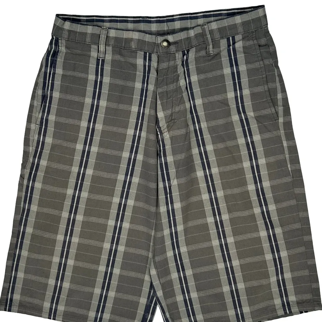 Dickies Baggy Checked Shorts - 32W 12L Grey Cotton - Image 8
