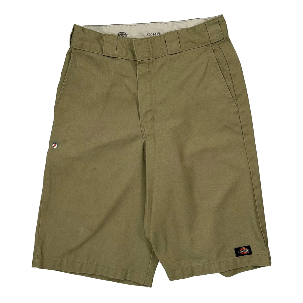Dickies Baggy Shorts - 28W 11L Khaki Cotton - Image 2