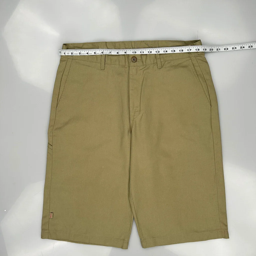 Dickies Baggy Shorts - 36W 10L Khaki Polyester Blend - Image 3