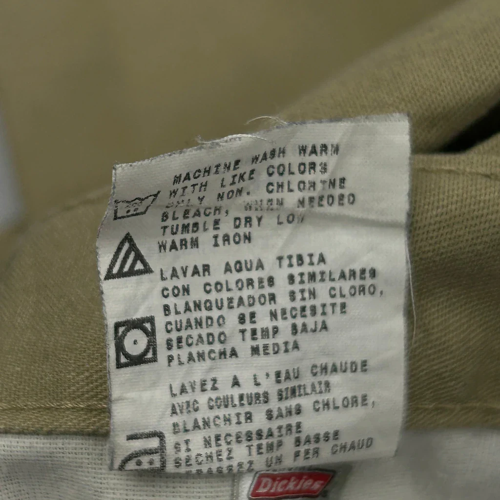 Dickies Baggy Shorts - 36W 10L Khaki Polyester Blend - Image 7
