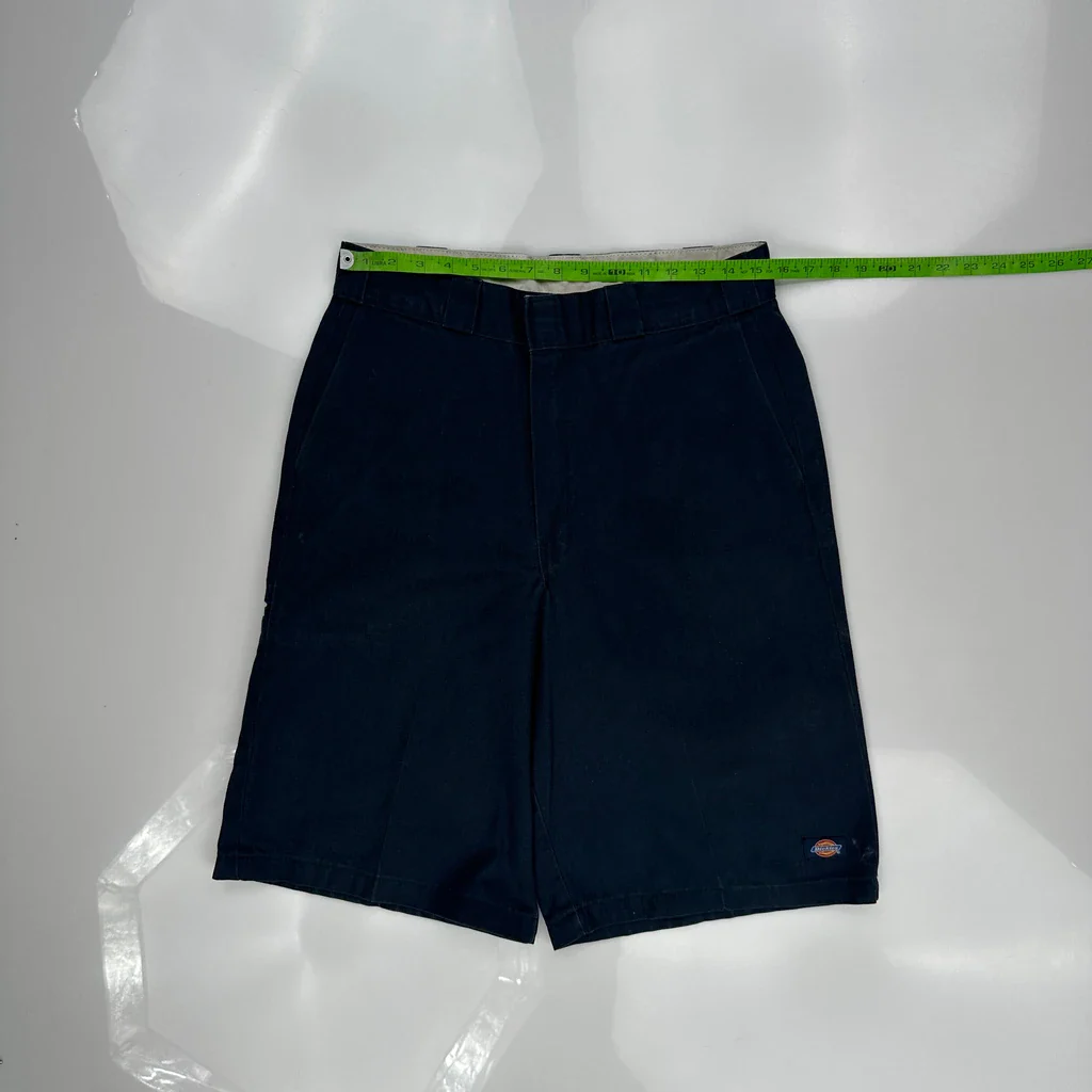 Dickies Baggy Shorts - 31W 11L Navy Polyester Blend - Image 3