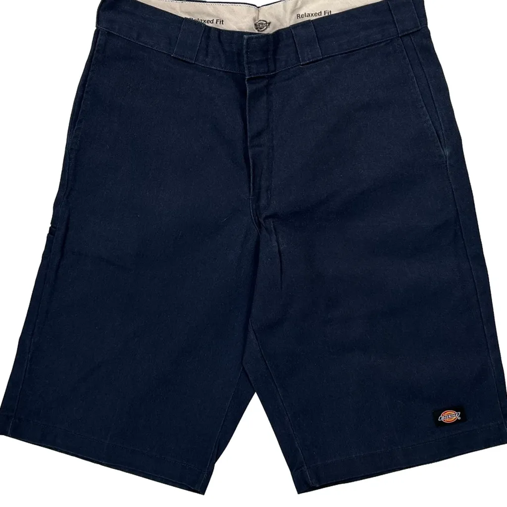 Dickies Baggy Shorts - 32W 11L Navy Polyester Blend - Image 9
