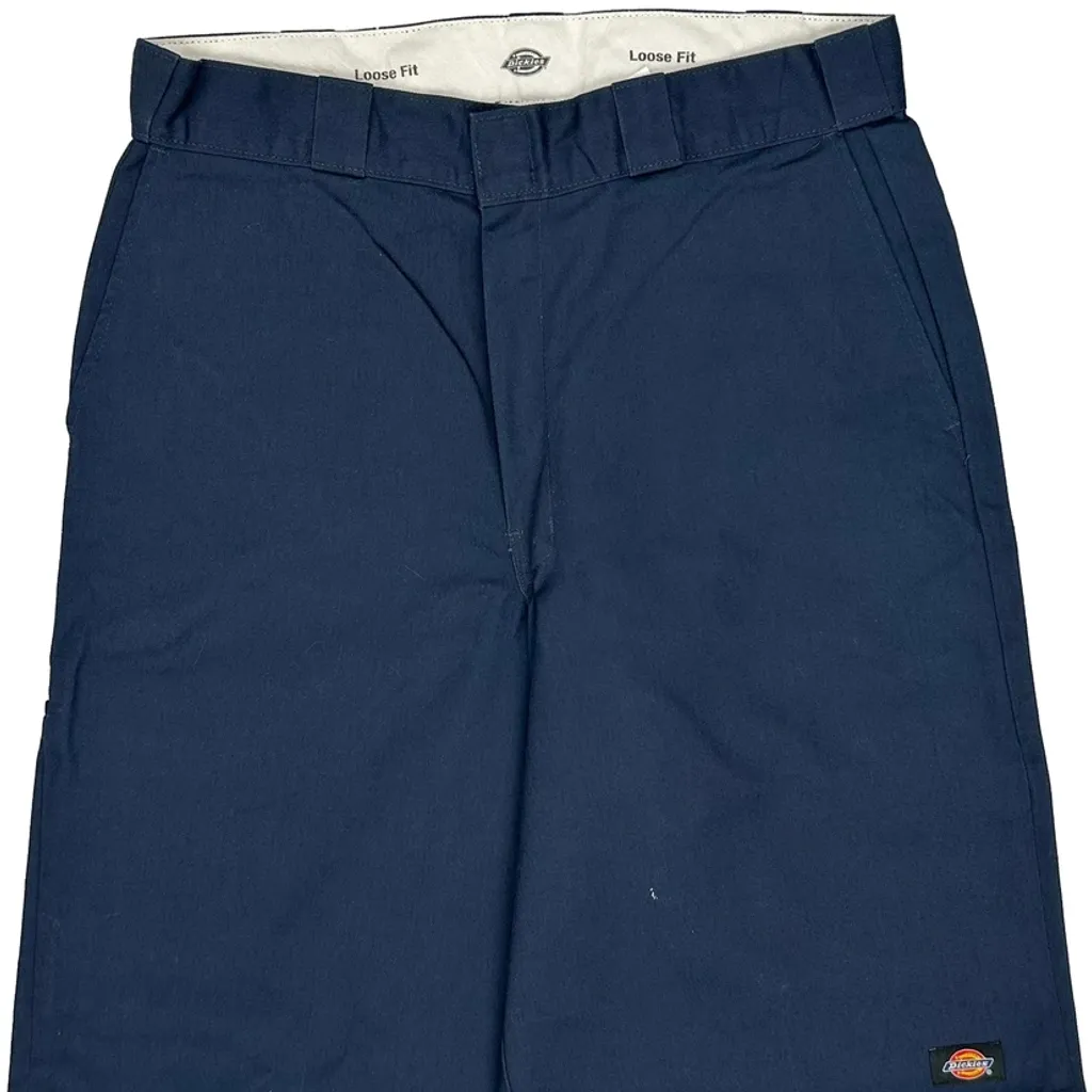 Dickies Baggy Shorts - 34W 12L Navy Polyester Blend - Image 10