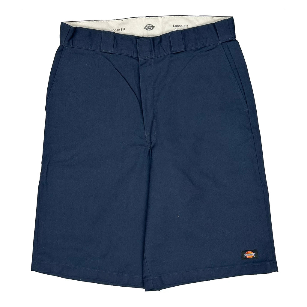 Dickies Baggy Shorts - 34W 12L Navy Polyester Blend - Image 2