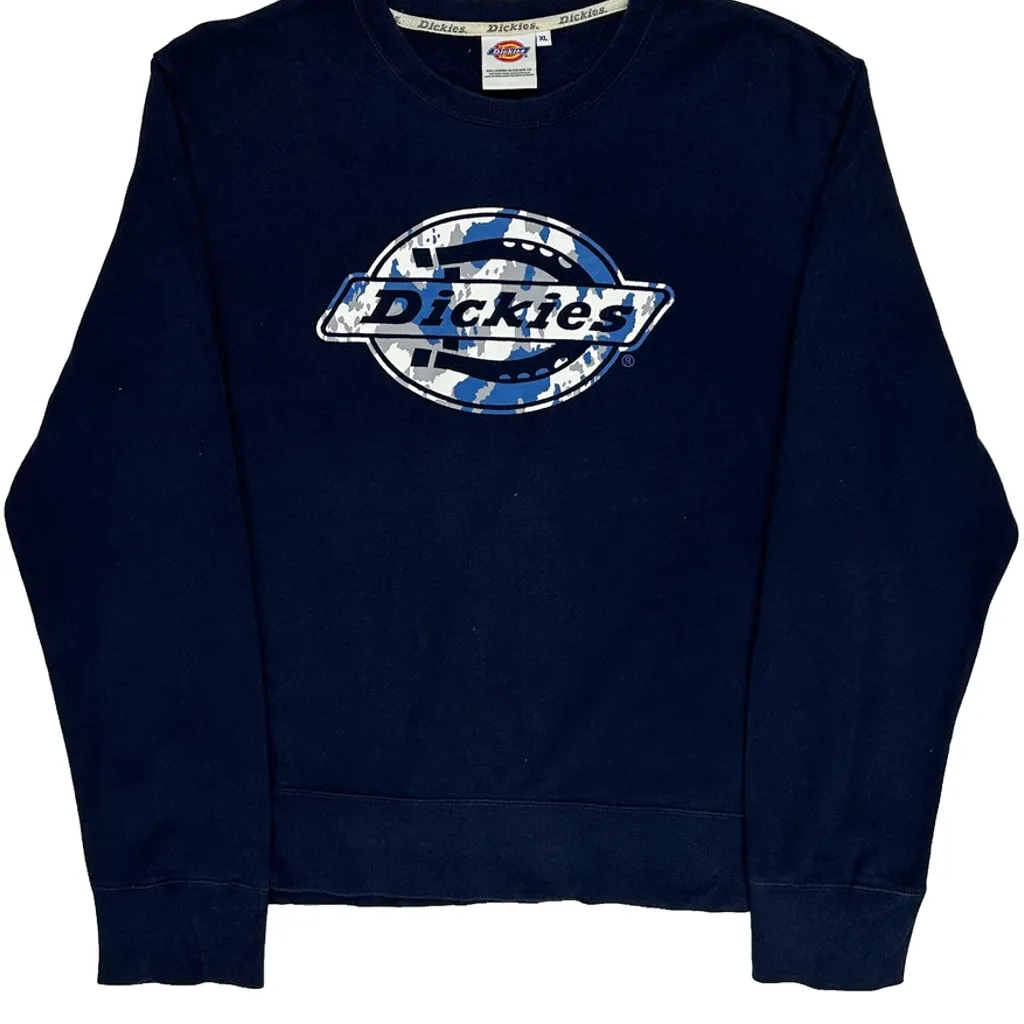 Dickies Graphic Sweatshirt - XL Navy Cotton - Image 4