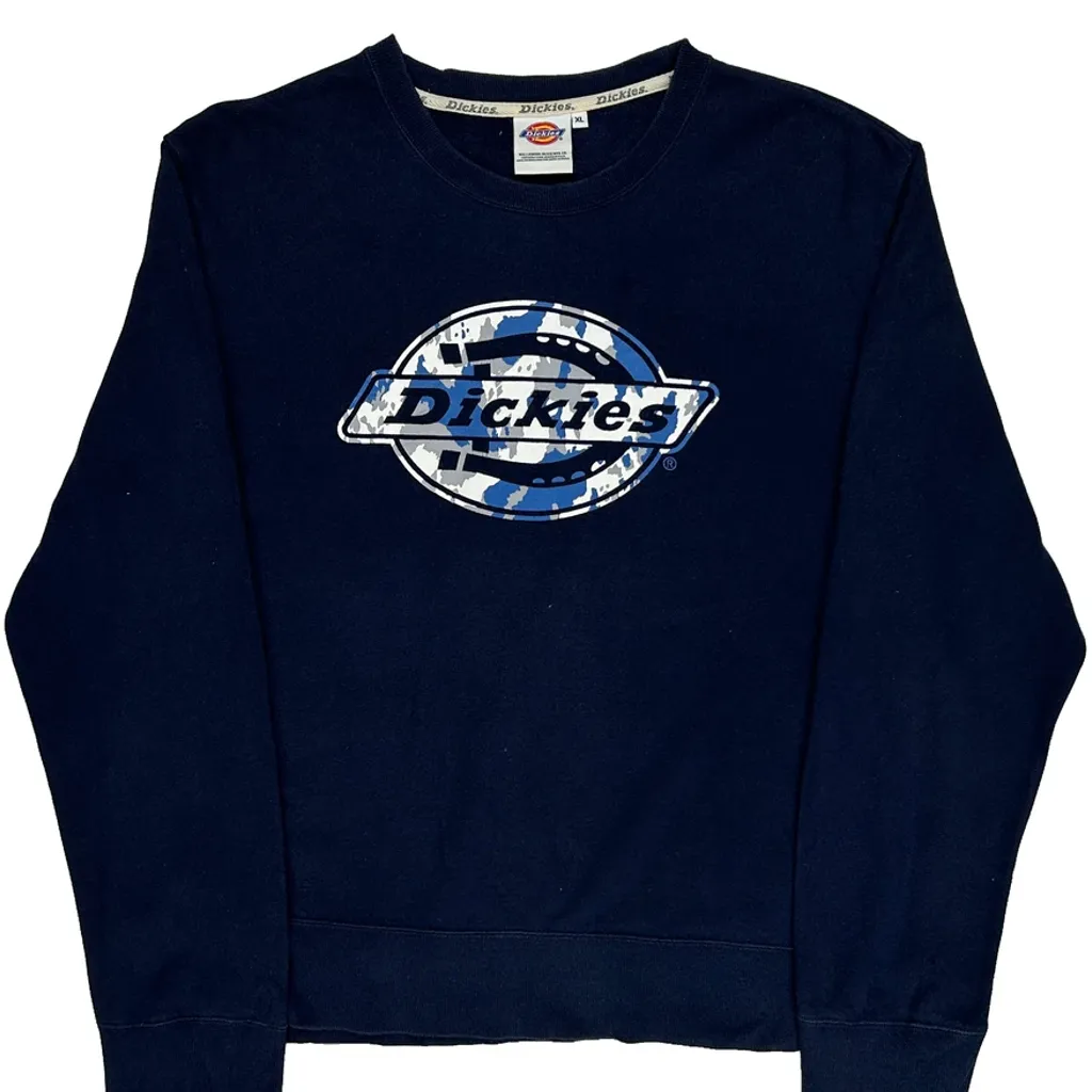 Dickies Graphic Sweatshirt - XL Navy Cotton - Image 5