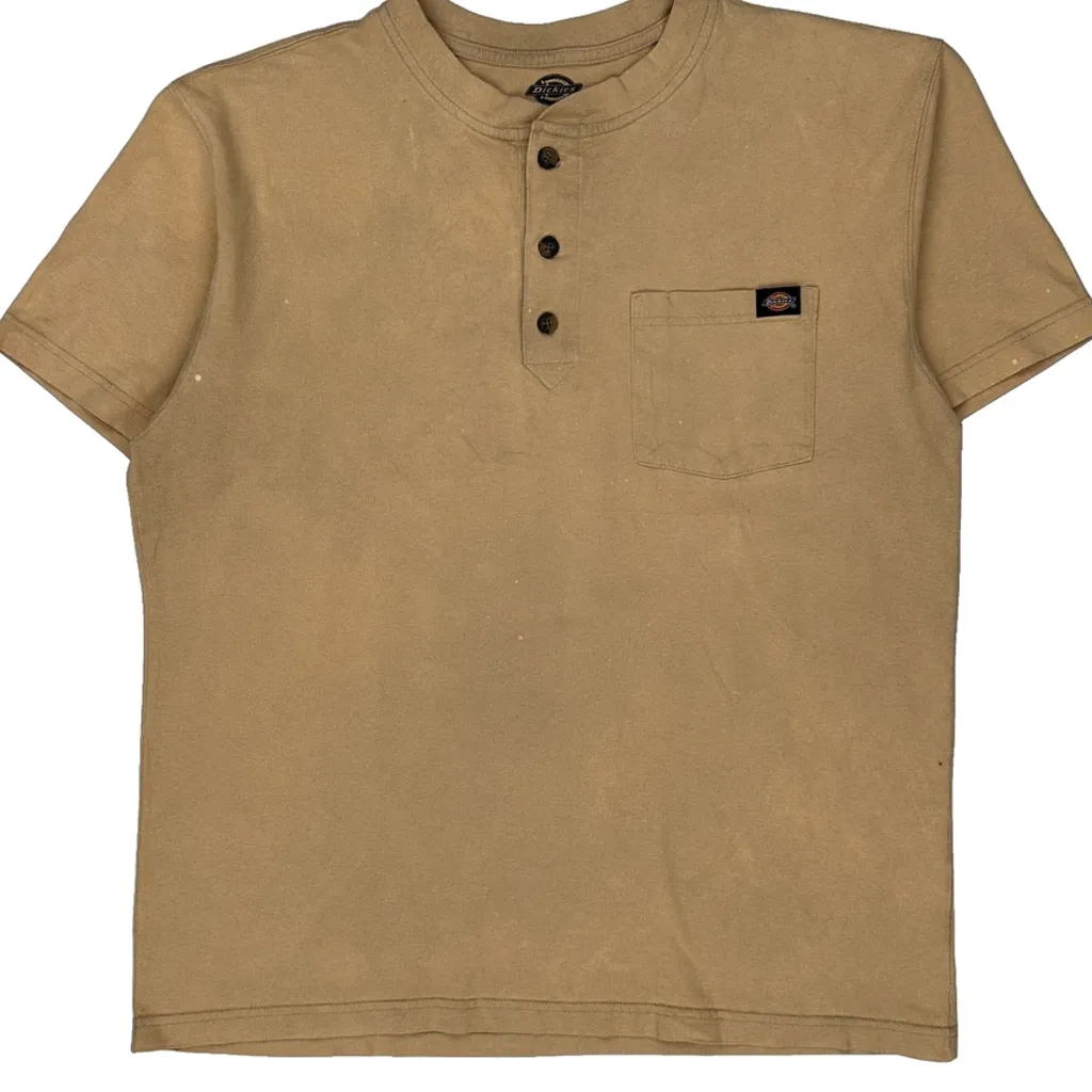 Dickies T-Shirt - Large Beige Cotton - Image 5