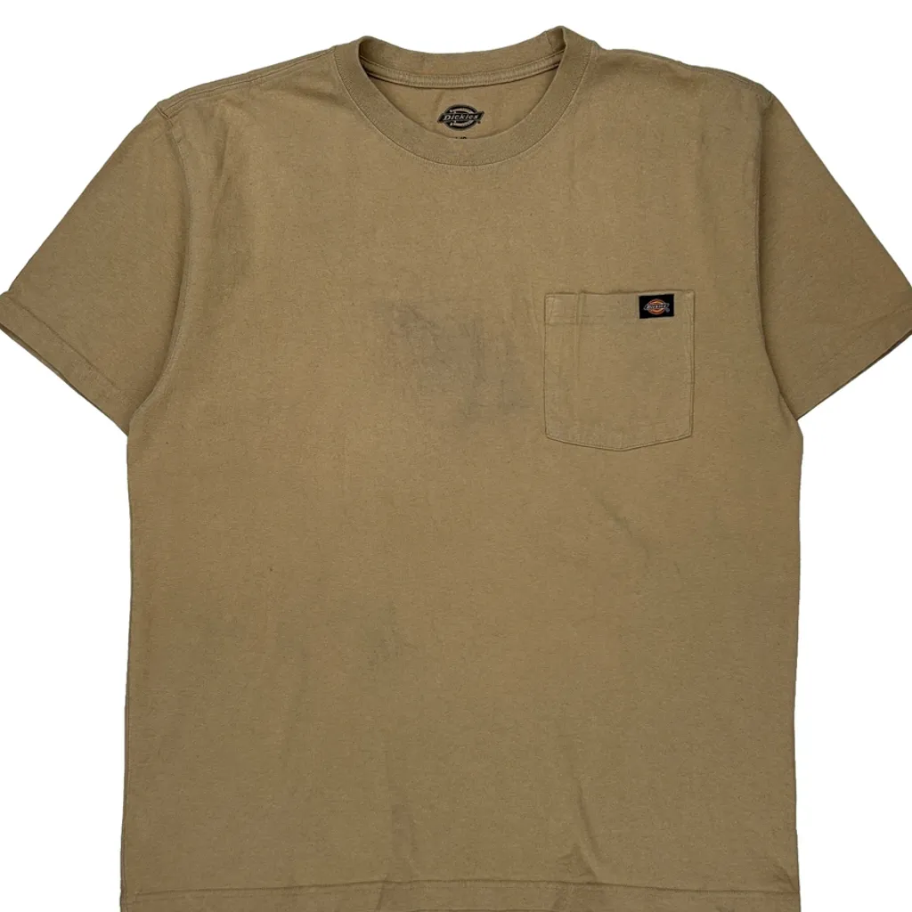 Dickies T-Shirt - Large Beige Cotton - Image 4