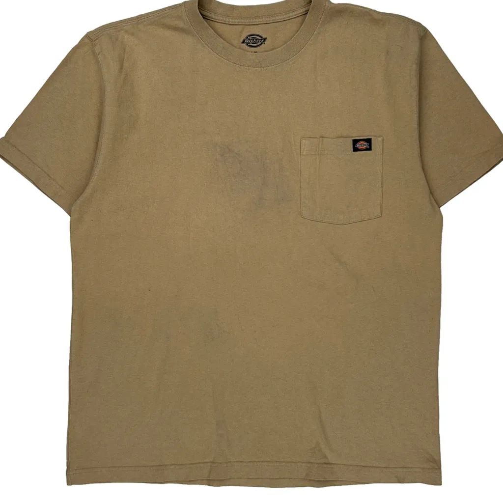 Dickies T-Shirt - Large Beige Cotton - Image 5