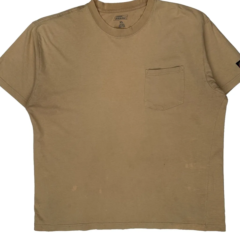 Dickies T-Shirt - XL Beige Cotton - Image 4