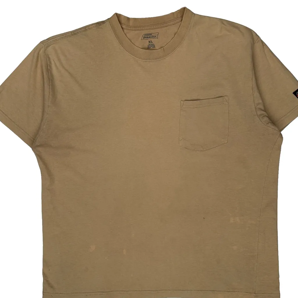 Dickies T-Shirt - XL Beige Cotton - Image 5