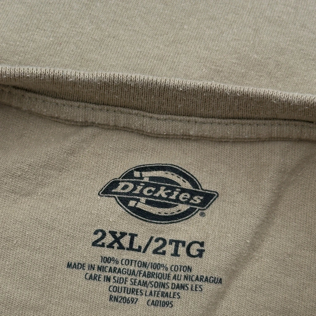 Dickies T-Shirt - 2XL Beige Cotton - Image 3