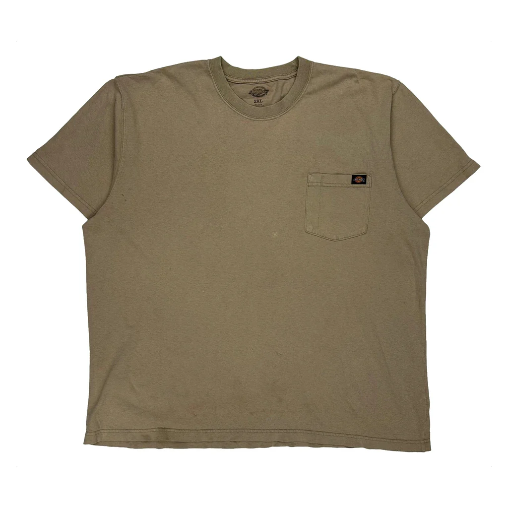 Dickies T-Shirt - 2XL Beige Cotton