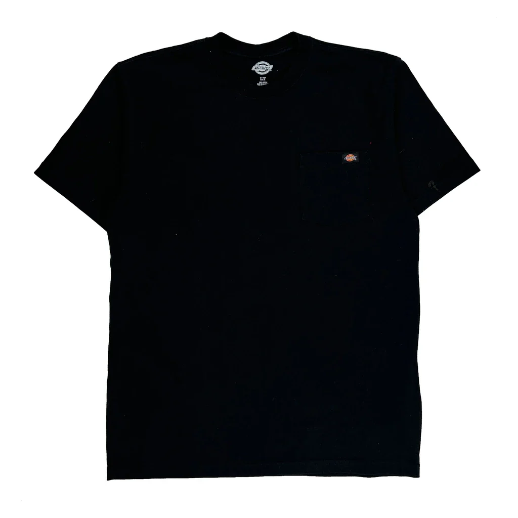Dickies Tall T-Shirt - Large Black Cotton