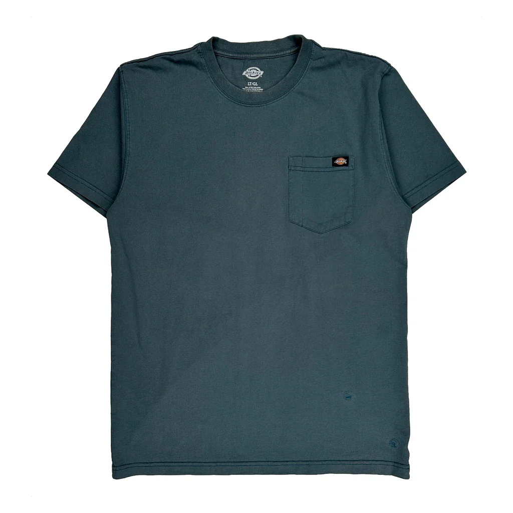 Dickies Tall T-Shirt - Large Blue Cotton